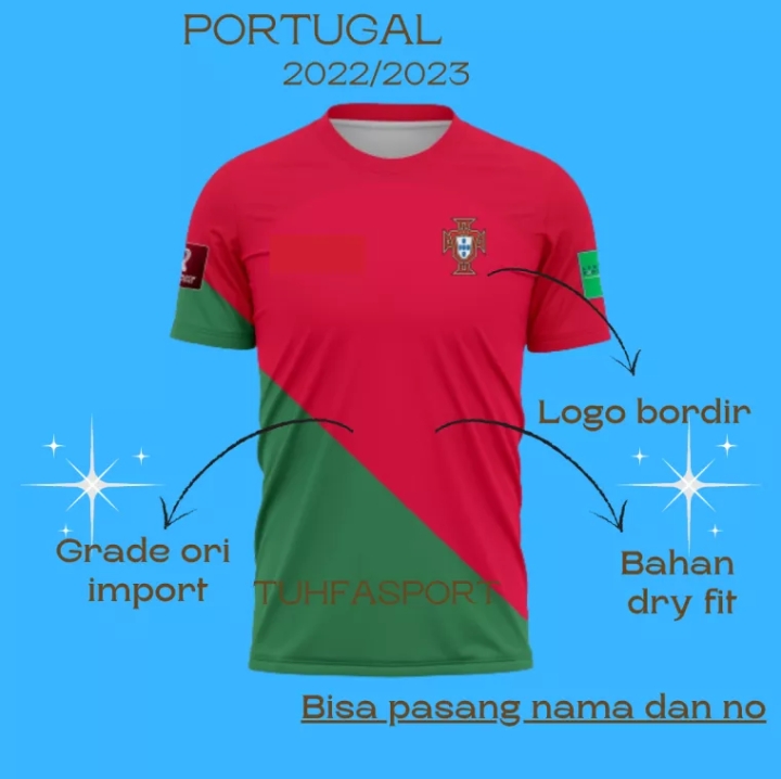 Jersey Timnas Portugal Piala Dunia 2022